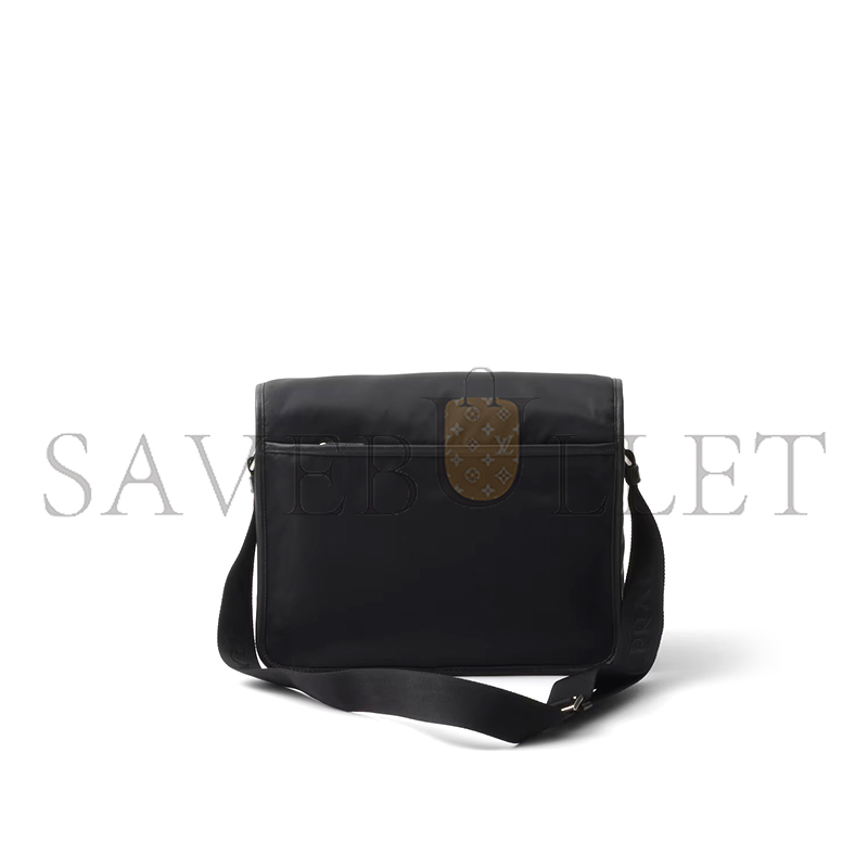 PRADA RE-NYLON AND SAFFIANO LEATHER SHOULDER BAG 2VD768 (32*24*12cm) PRADA RE-NYLON AND SAFFIANO LEATHER SHOULDER BAG 2VD768 (32*24*12cm)
